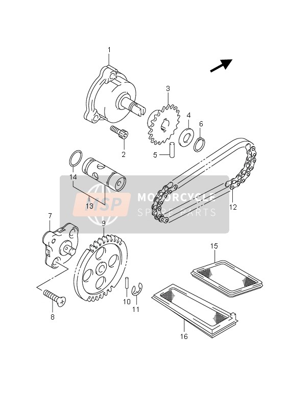 Suzuki AN650(A)(AZ) BURGMAN EXECUTIVE 2008 Oil Pump for a 2008 Suzuki AN650(A)(AZ) BURGMAN EXECUTIVE